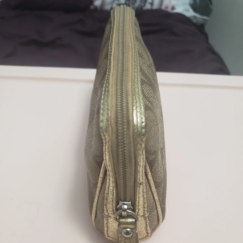 Coach Red Leather Cosmetic Toiletry Case